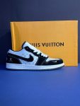 جردن ۱ لو  لویی ویتون مشکی سفید Air Jordan 1 Low  x Louis Vuitton