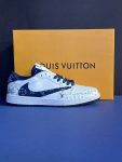 جردن ۱ لو ترویس اسکات لویی ویتون سفید ابی Air Jordan 1 Low Travis Scott x Louis Vuitton