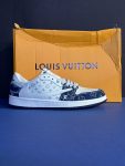 نایک جردن ۱ لو ترویس اسکات لویی ویتون آبی سفید Air Jordan 1 Low Travis Scott x Louis Vuitton