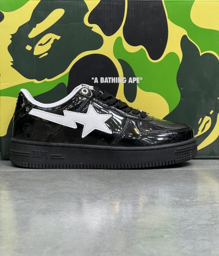 کتونی بیتینگ بیپ استا مشکی سفید  BATHING APE Bape Sta Low 'Black White