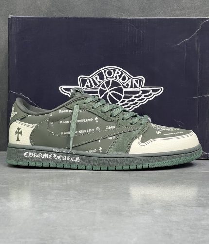 نایک ایر جردن وان لو ترویس اسکات کروم هارت NIKE AIR JORDAN 1 LOW CHROME HEARTS X TRAVISSCOTT