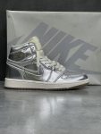 نایک ایر جردن ۱ ساقدار متالیک سیلور NIKE AIR JORDAN 1 HIGH METALLIC SILVER