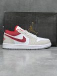 نایک ایر جردن ۱ لو اسموک گری جیم رد NIKE AIR JORDAN 1 LOW SMOKE GREY GYM RED